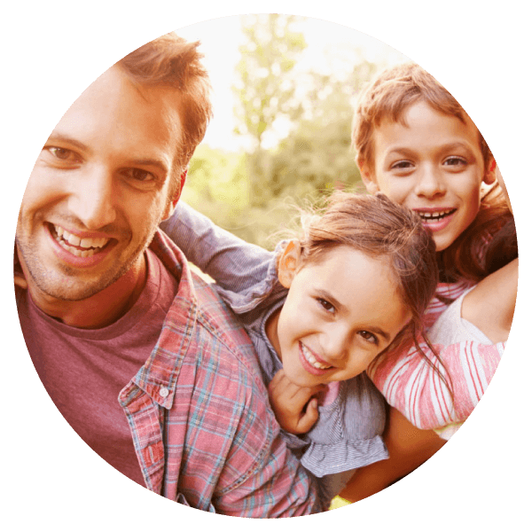 family smiling together