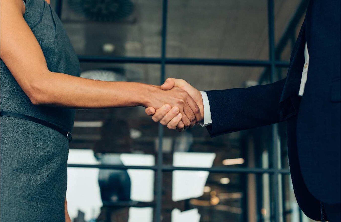 Partners shaking hands